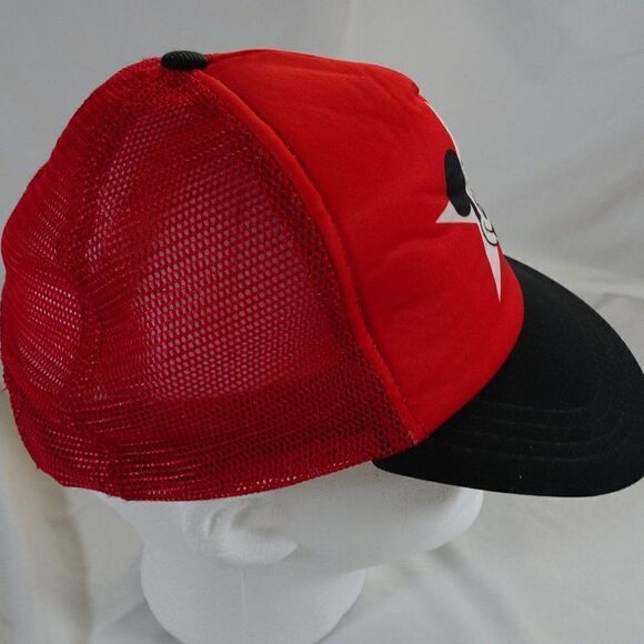 Vintage 90s Walt Disney Productions Mickey Mouse Child Size Trucker Hat Cap - Picture 4 of 8